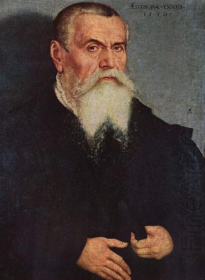 Lucas  Cranach Selbstportrat im 77 Lebensjahr china oil painting image